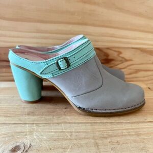 El Naturalista Colibri Grey Mint Nubuck Leather Mule Booties size 40